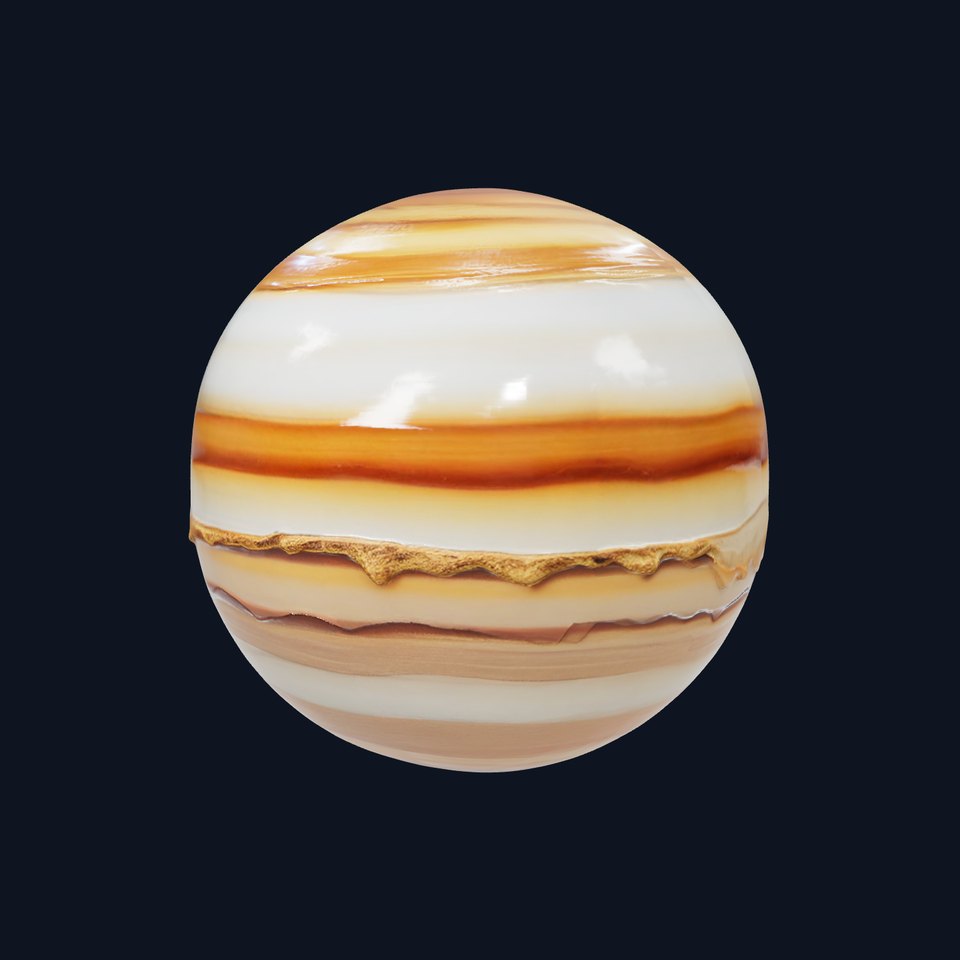 Planetary Model Pack with Textured Stripes