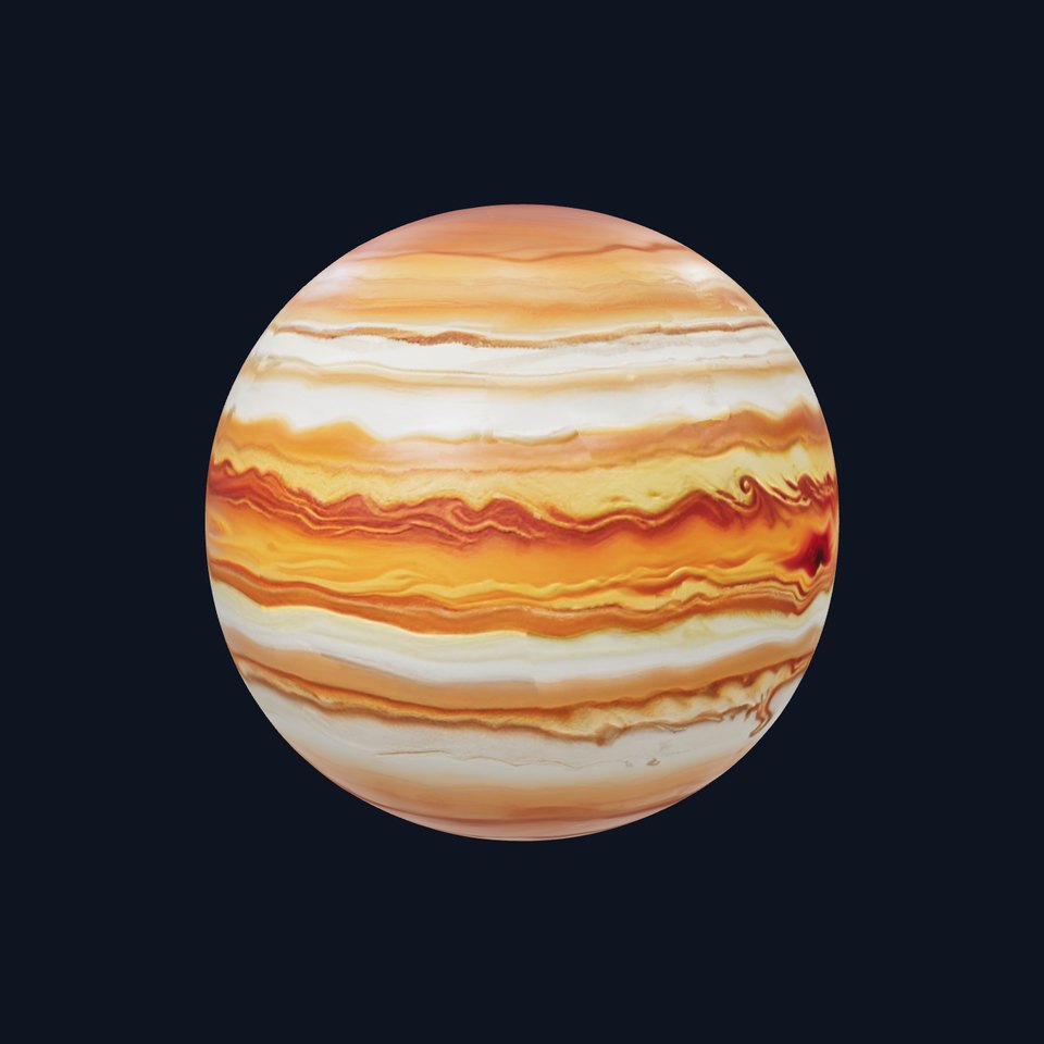 Jupiter Surface Texture D Model Pack