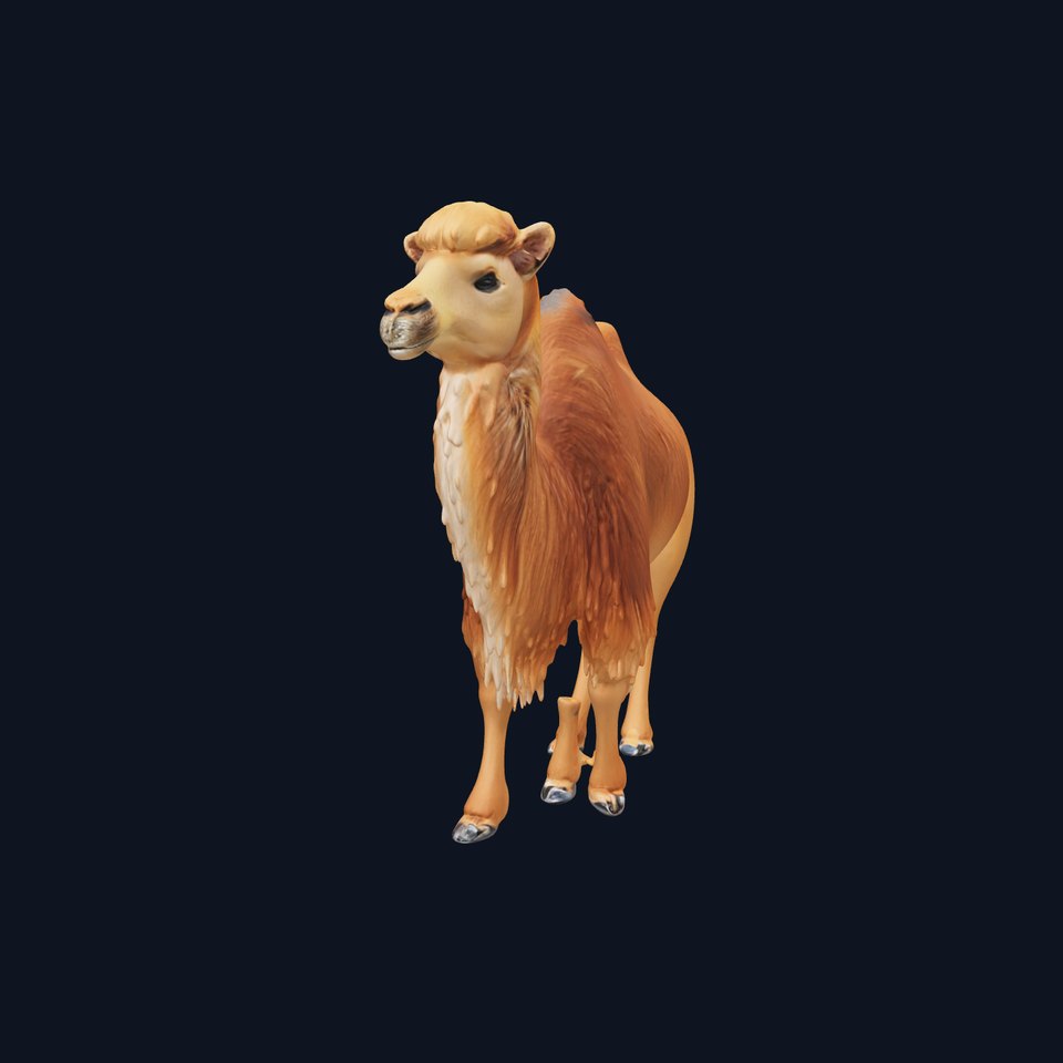 Bactrian Camel Model Pack with Detailed Fur