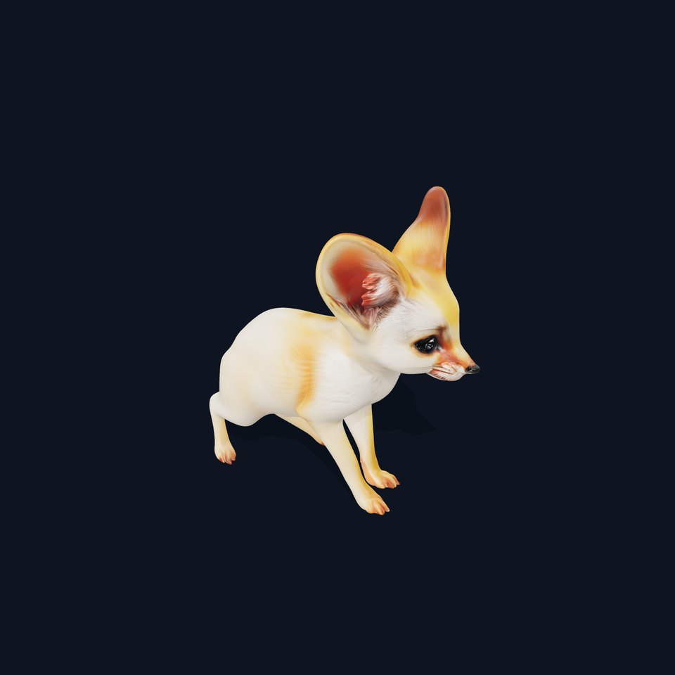 Fennec Fox D Model Pack for Animation and Games
