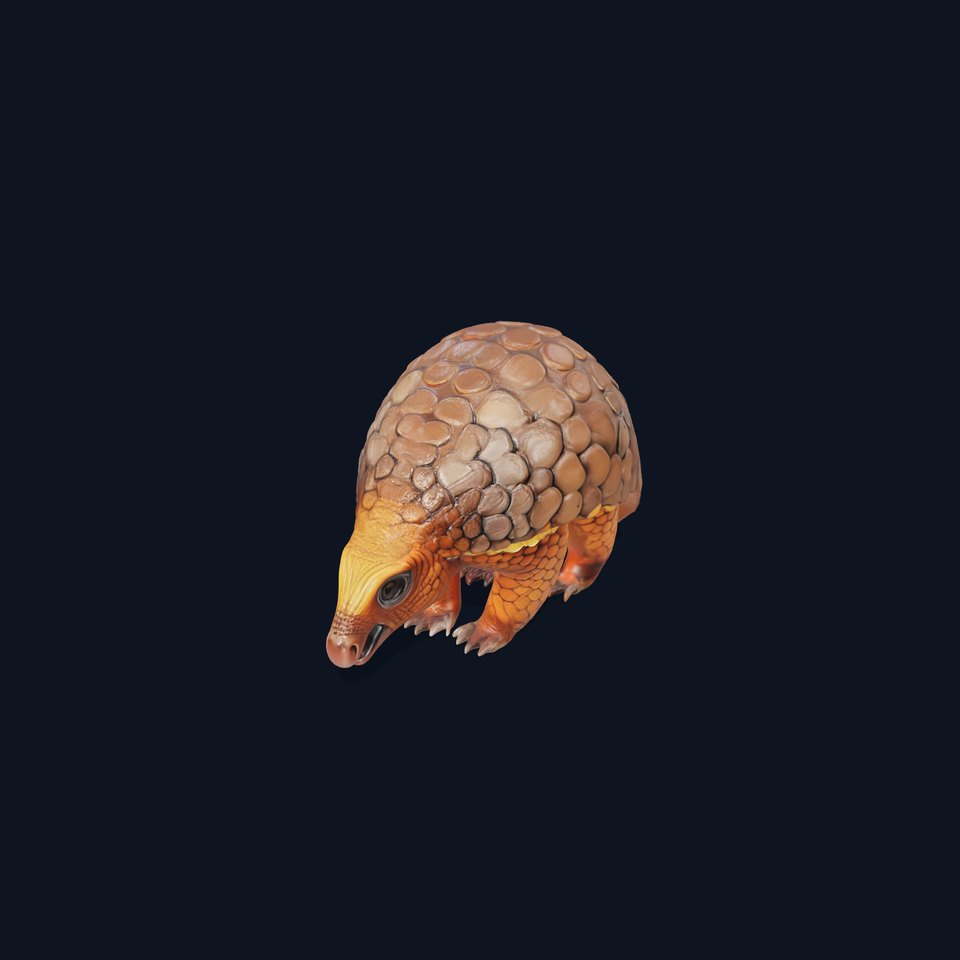 Realistic Pangolin D Model Pack for Animation and Rendering