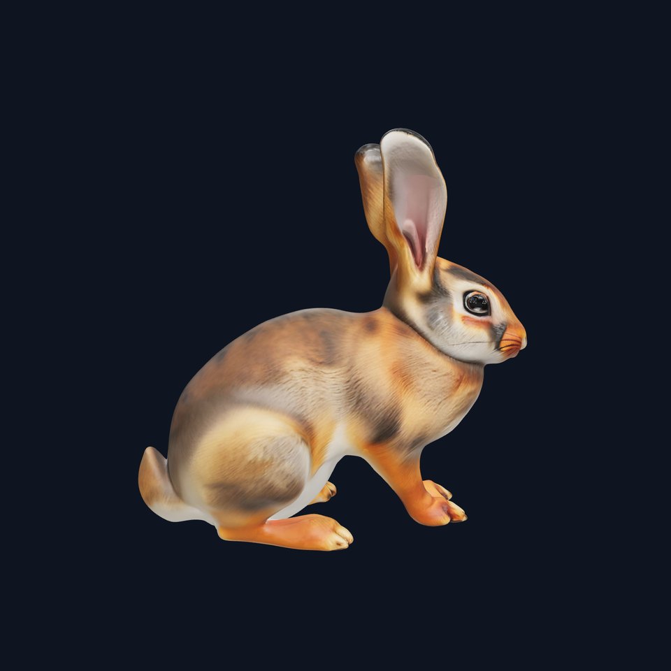 Realistic Rabbit Model Pack for D Rendering and Animation