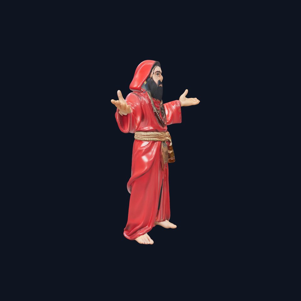 Mystical Wizard Character Model Rigged and Animated