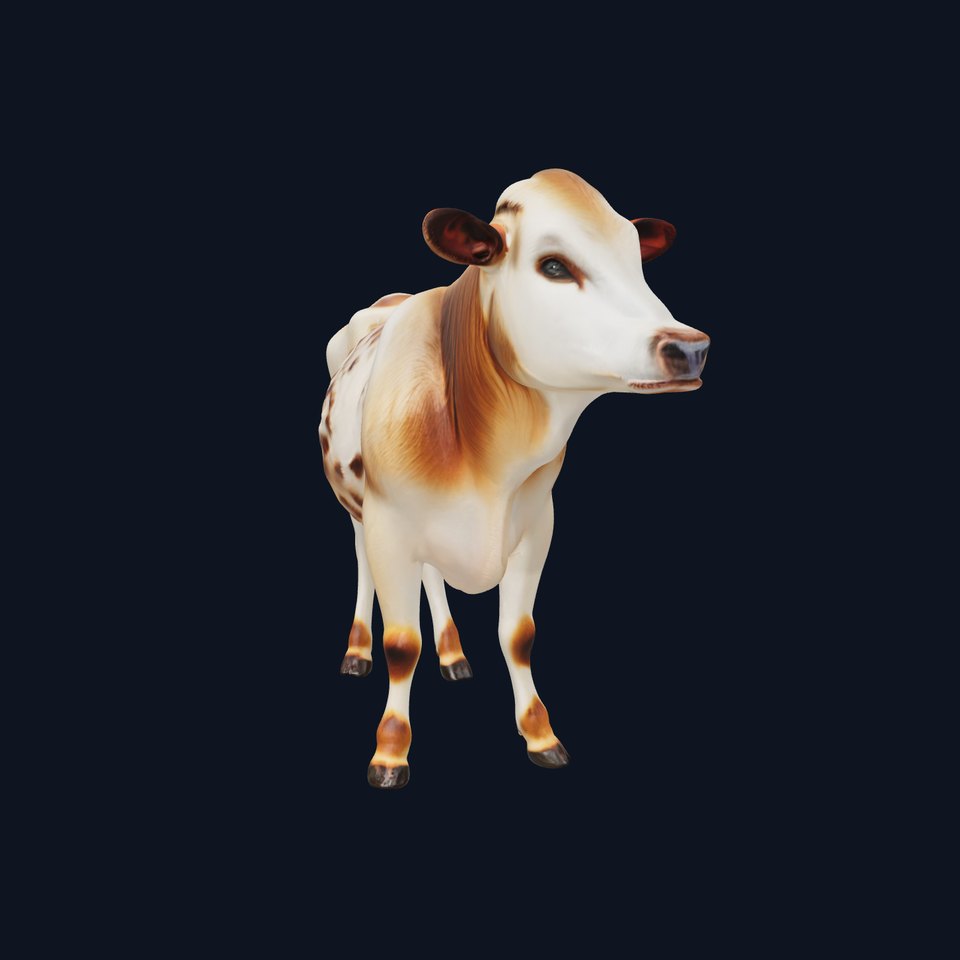 Realistic Cow Model Pack for Animation and Games