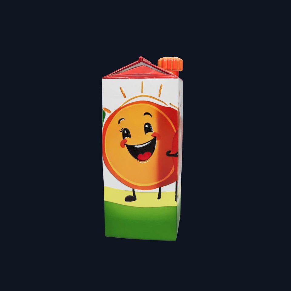 Juice Carton Character Model Pack