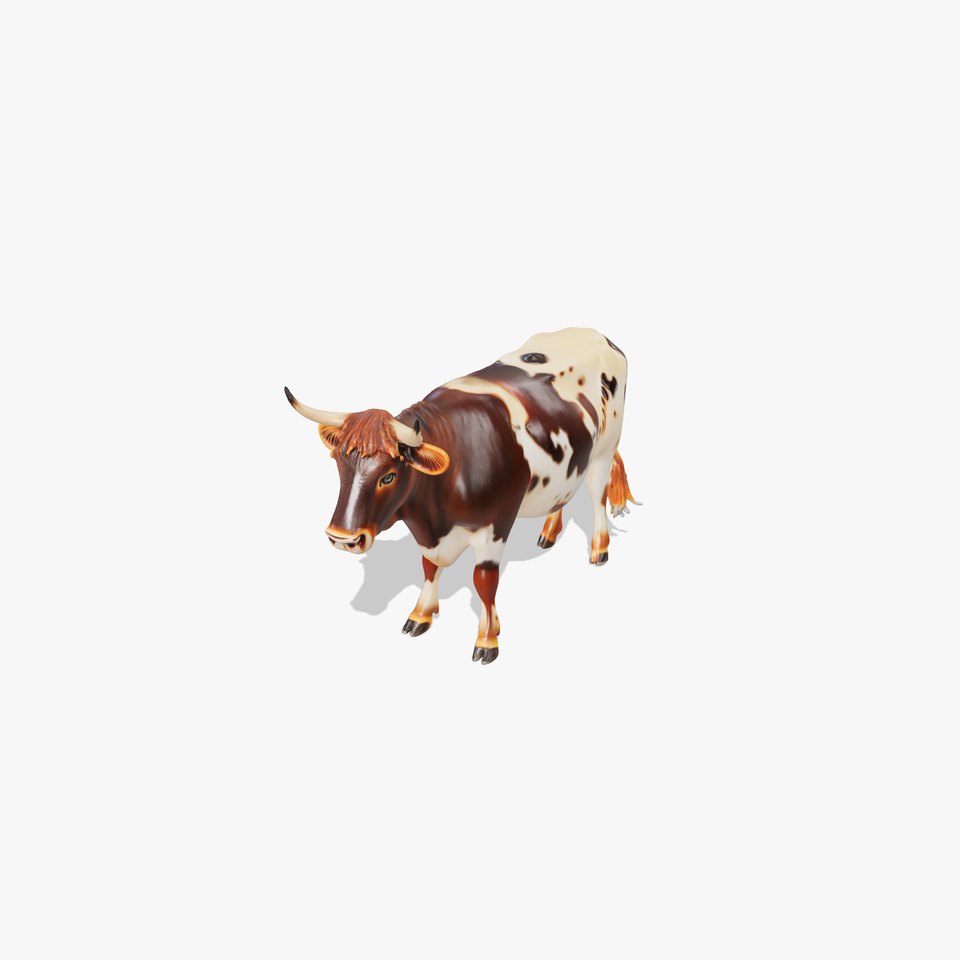 Realistic Farm Animal Cow Model Pack