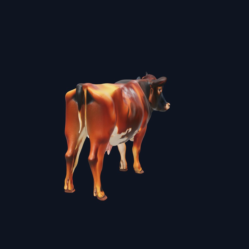 Realistic Cow Model Pack for D Rendering and Animation