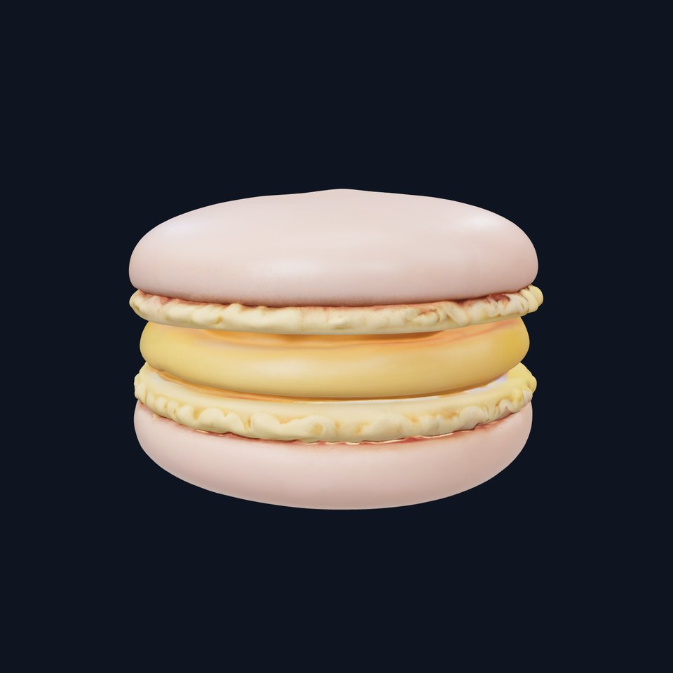 Macaron Dessert D Model Pack