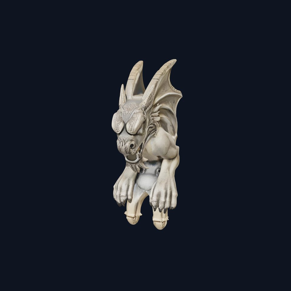 Gargoyle Sculpture D Model Pack