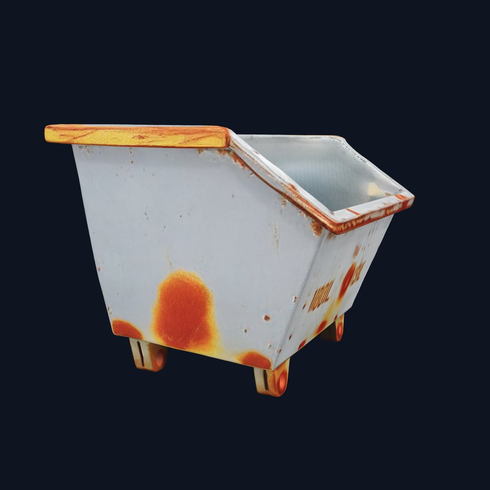 Industrial Container Model Pack with Rusty Texture