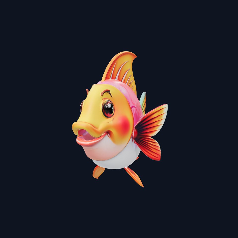 Cartoon Fish Character Model Pack