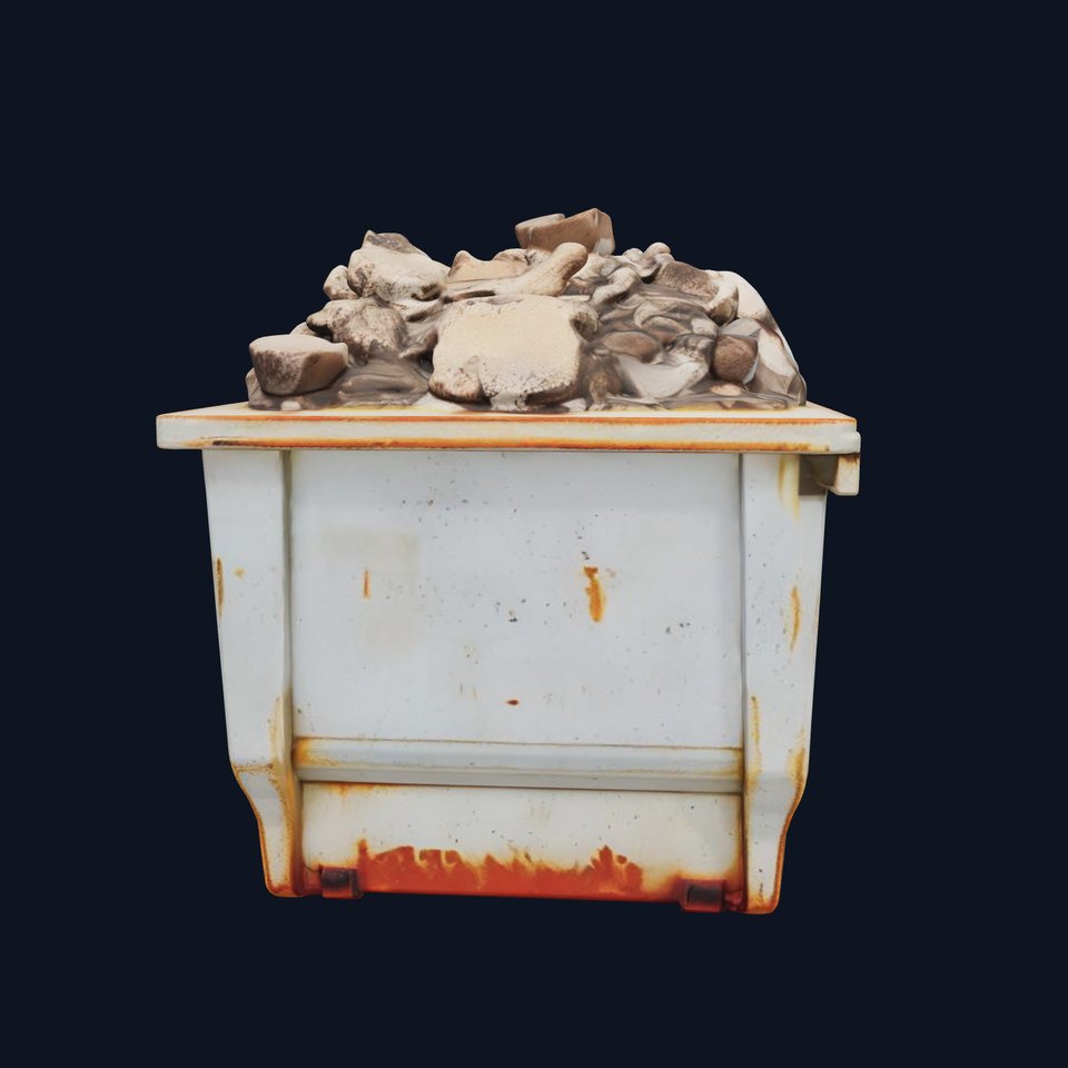 Industrial Dumpster with Debris Model Pack for Environment Design