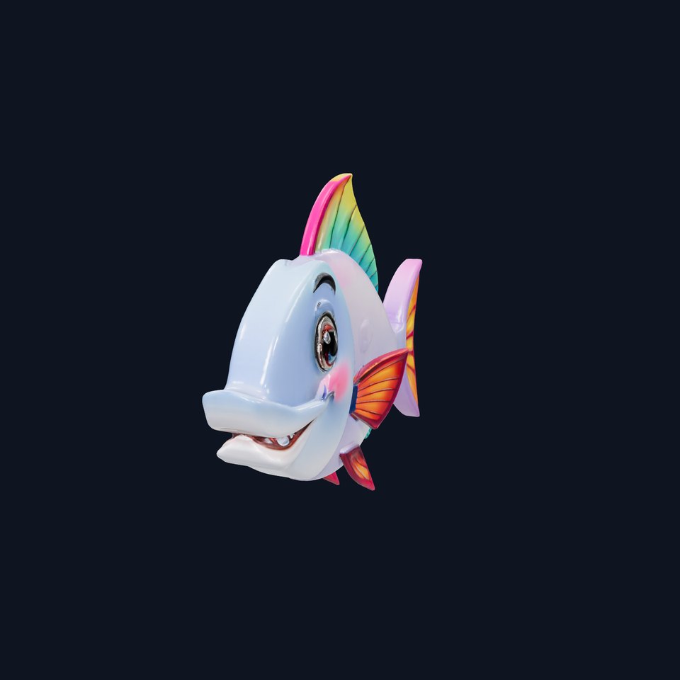 Colorful Cartoon Fish Model Pack with Animations