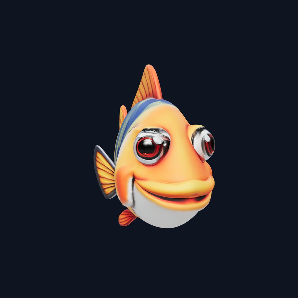 Cartoon Fish Model Pack with Vibrant Colors