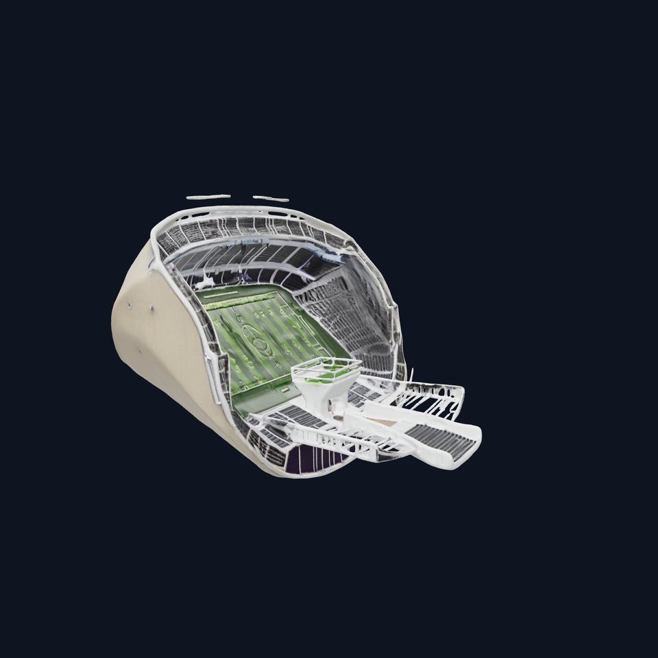 Modern Stadium with Football Field Model Pack