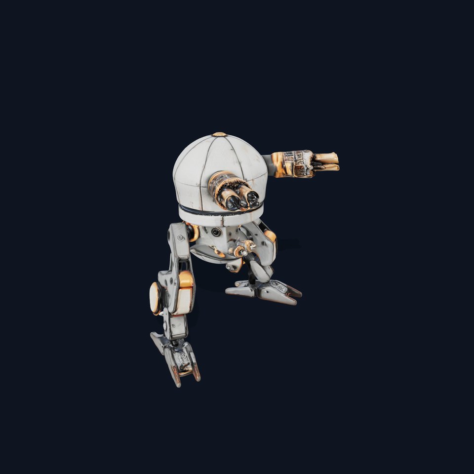 Futuristic Combat Robot model pack with multiple LODs