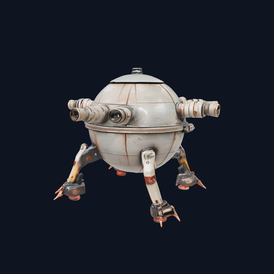 Steampunk Robot Walker model pack with retro design