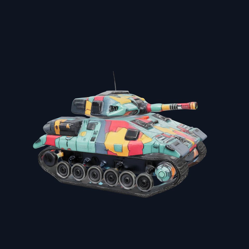 Colorful Camouflage Tank model pack for realistic simulation