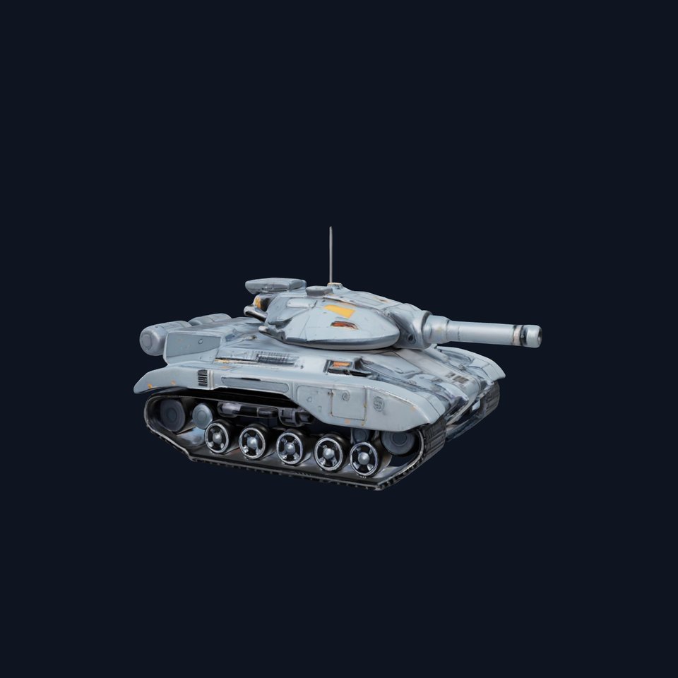 Futuristic Battle Tank Model Pack for Rendering and Games