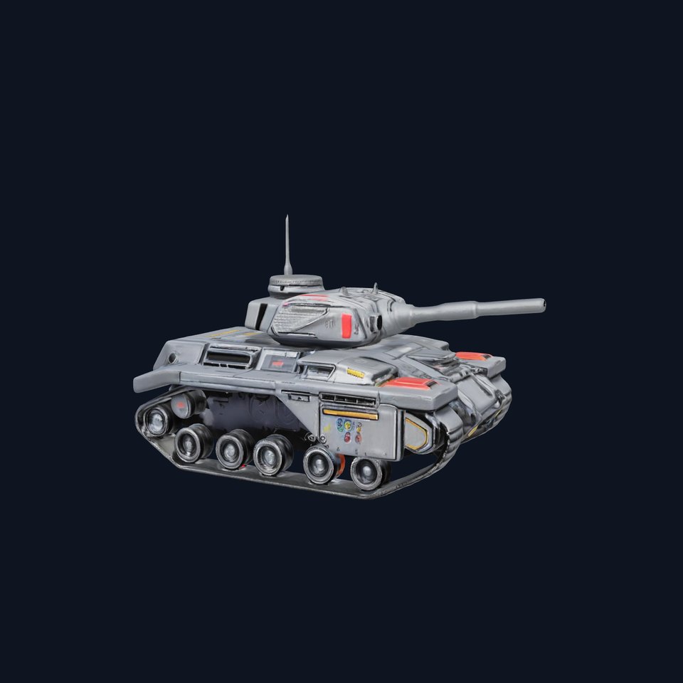 Futuristic Tank D Model Pack