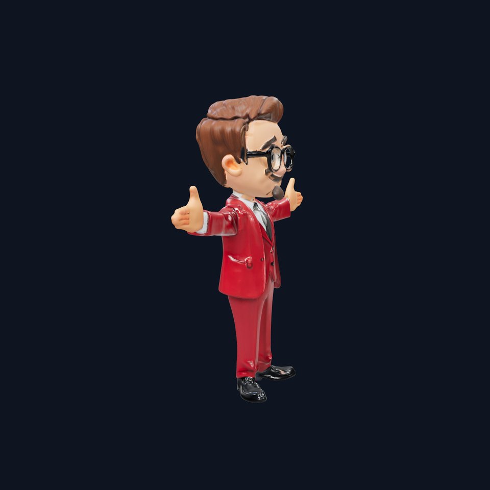 D Character Model Suited Gentleman  Rigged and Animated