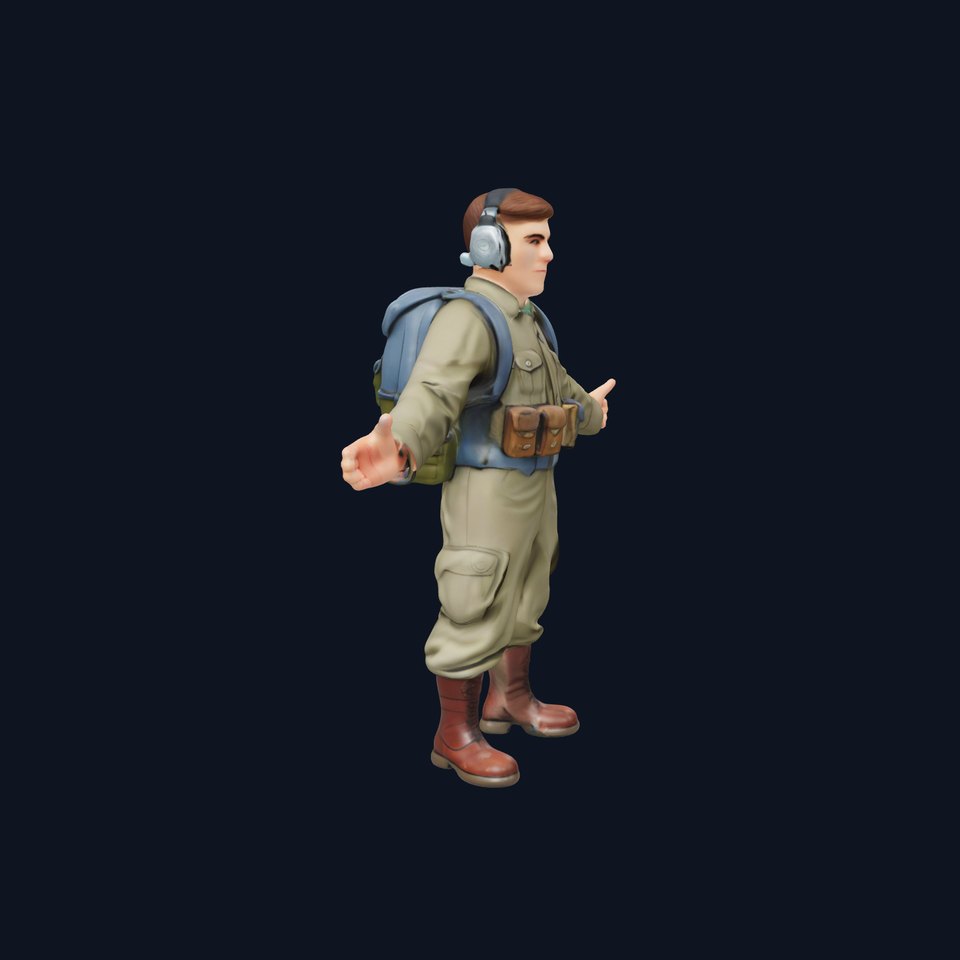 Young Soldier Character Rigged and Animated for Game Development