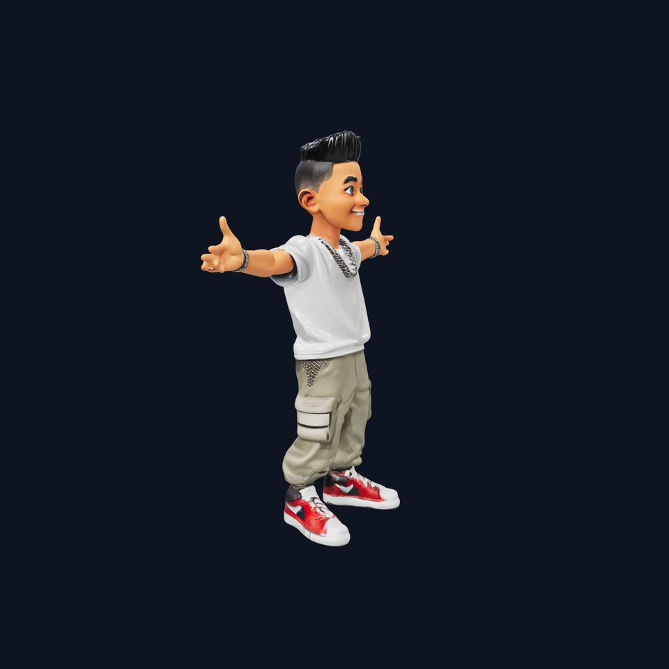 Stylish Teen Character with Casual Wear  Rigged and Animated