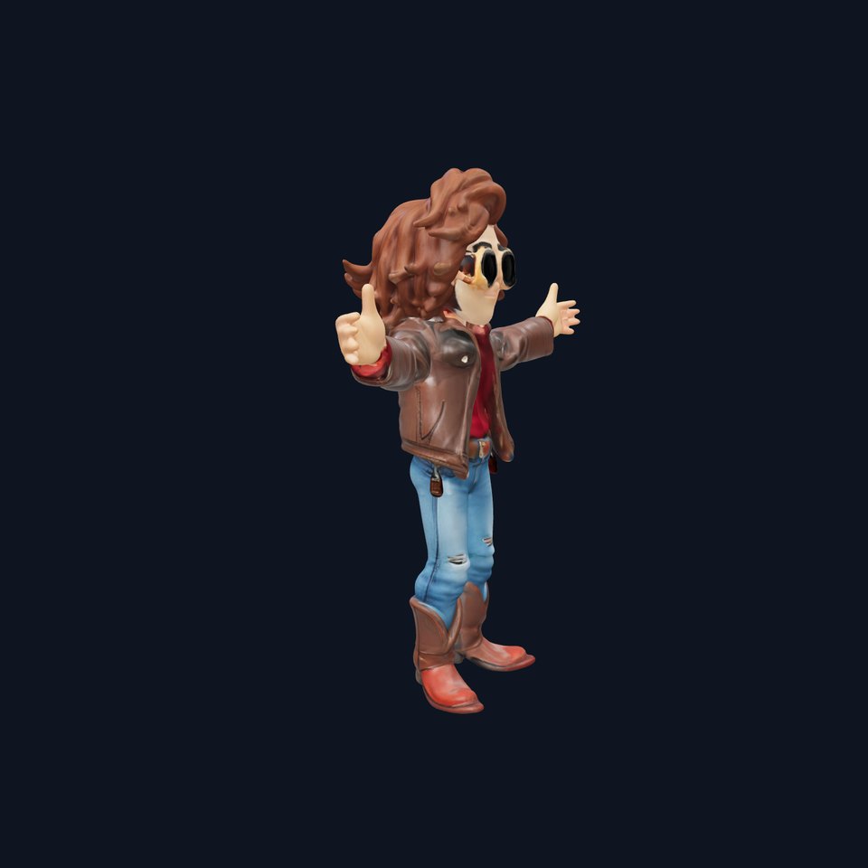 Stylish Adventurer in Leather Jacket Rigged and Animated