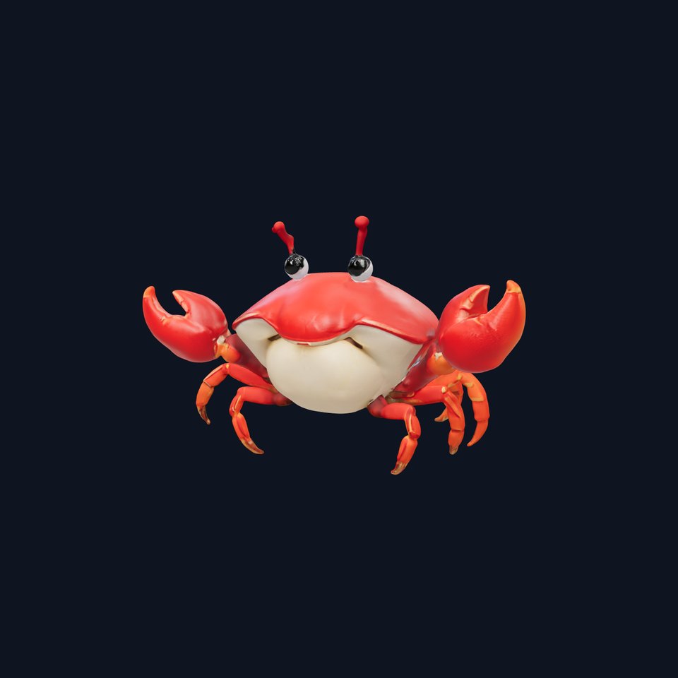 Cartoon Crab D Model Pack