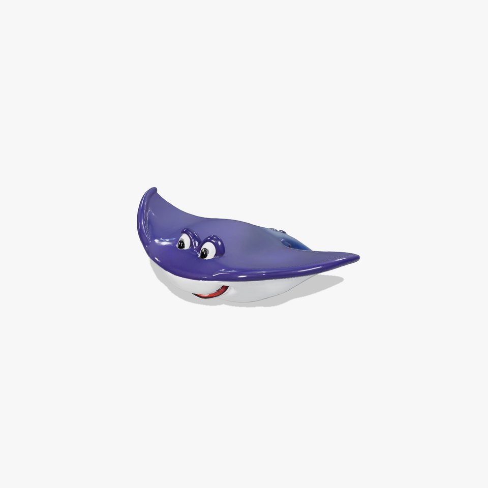 Cartoon Manta Ray Character D Model Pack