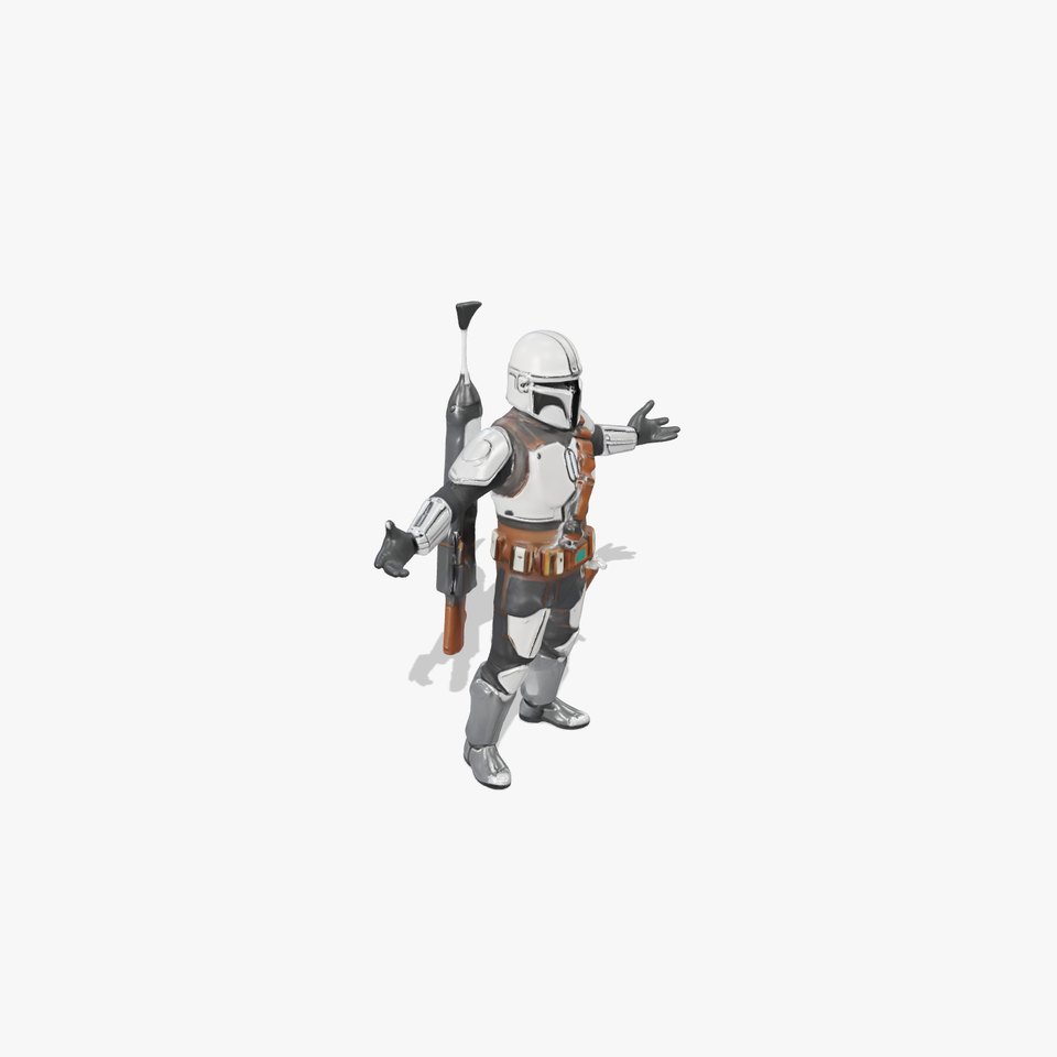 Armored Mercenary Character Rigged and Animated