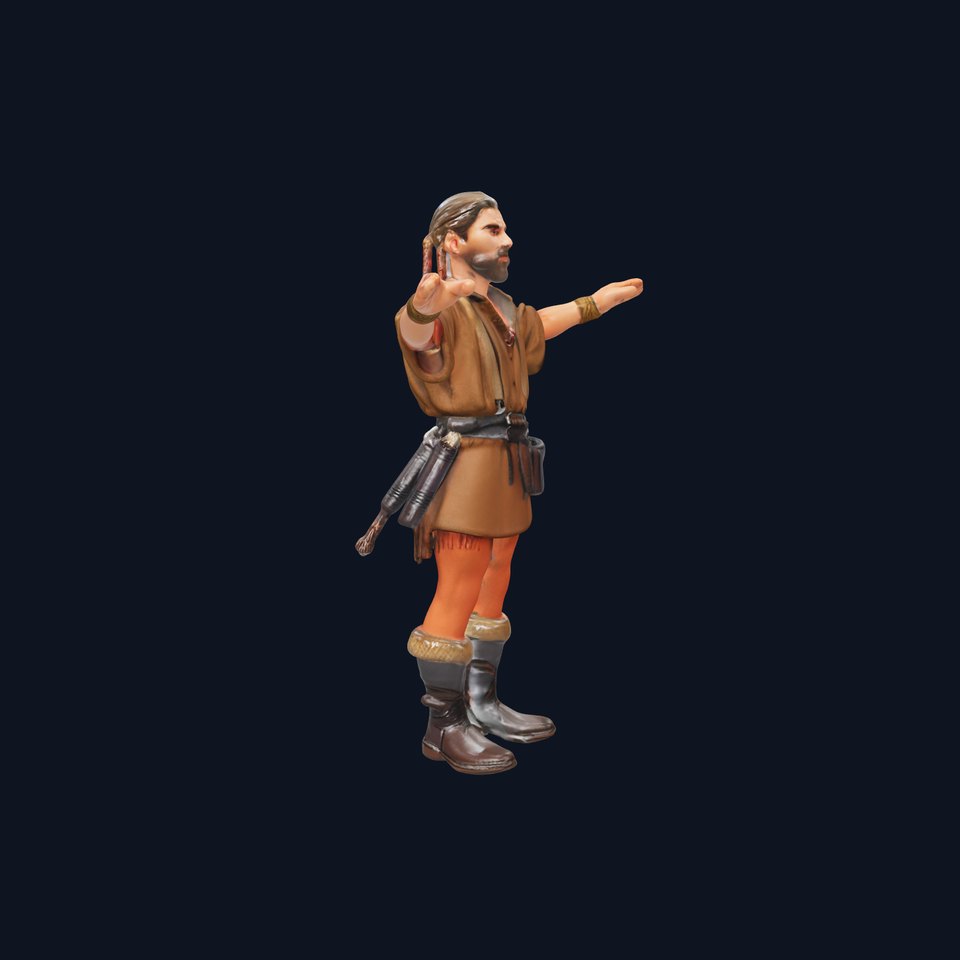 Medieval Warrior D Character Model Rigged and Animated