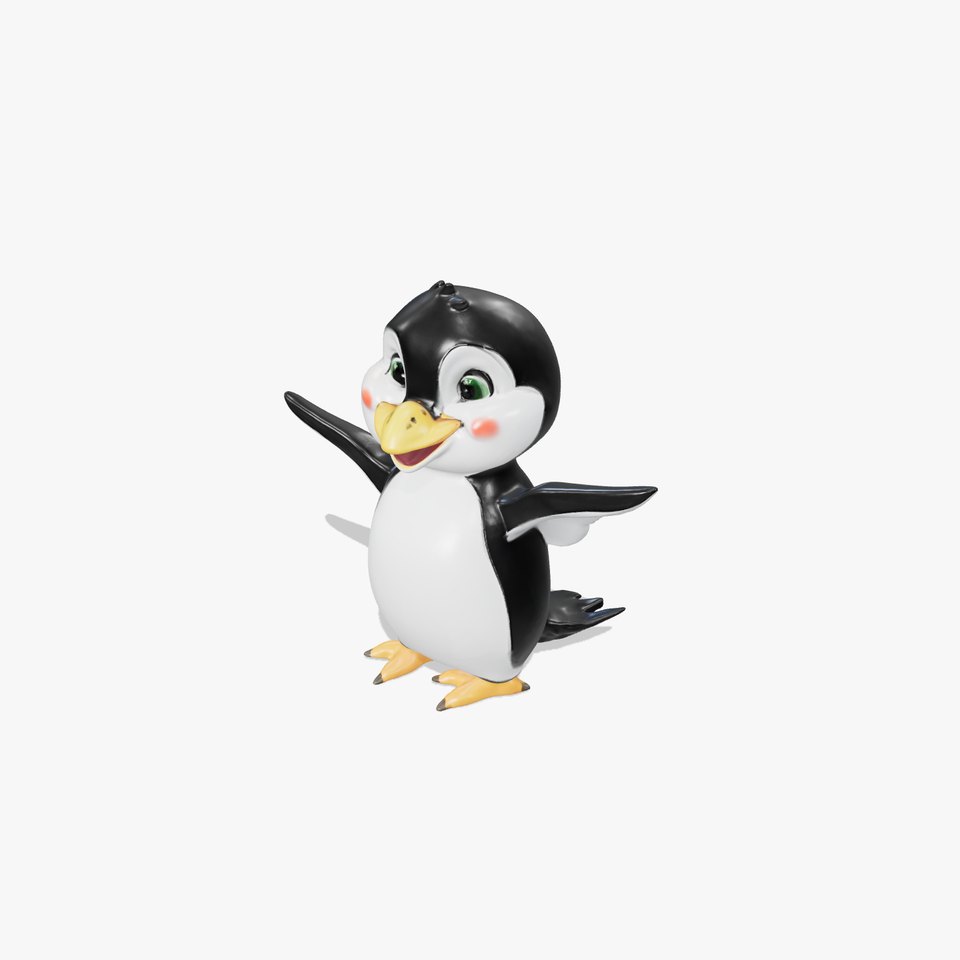 Adorable Penguin Character D Model Pack