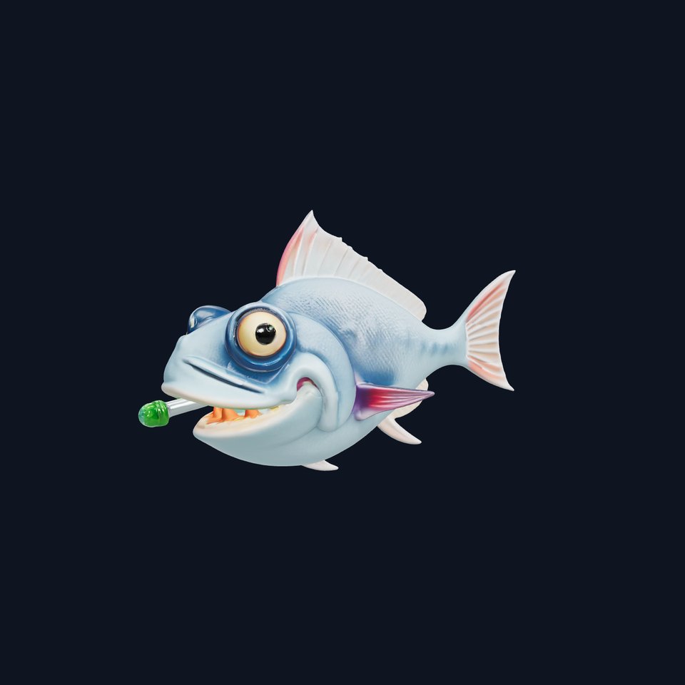 Cartoon Angler Fish D Model Pack