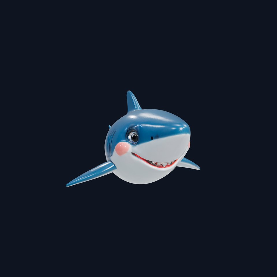 Cartoon Shark Character Model Pack for Animation and Games