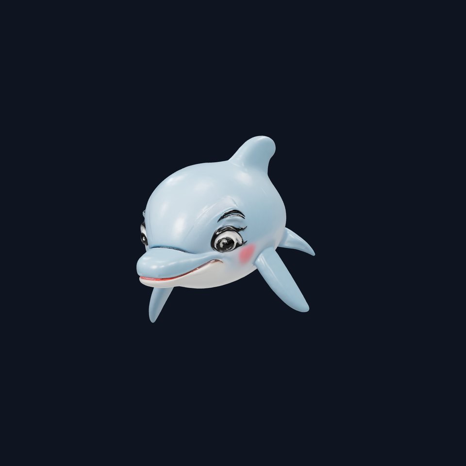 Cartoon Dolphin Model Pack for Interactive Environments