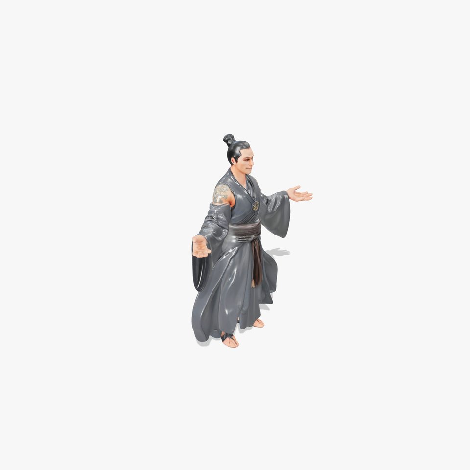 Monk Character Model  Rigged and Animated