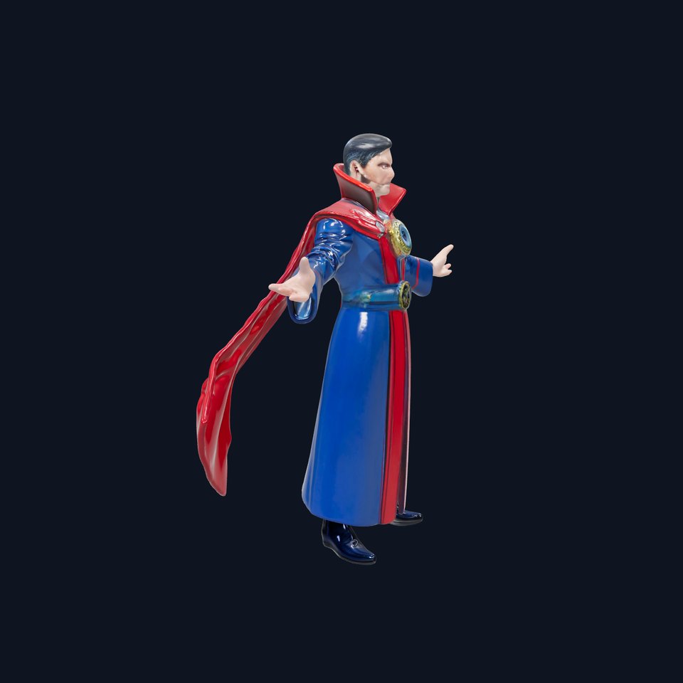 Mystic Sorcerer Rigged and Animated D Character Model