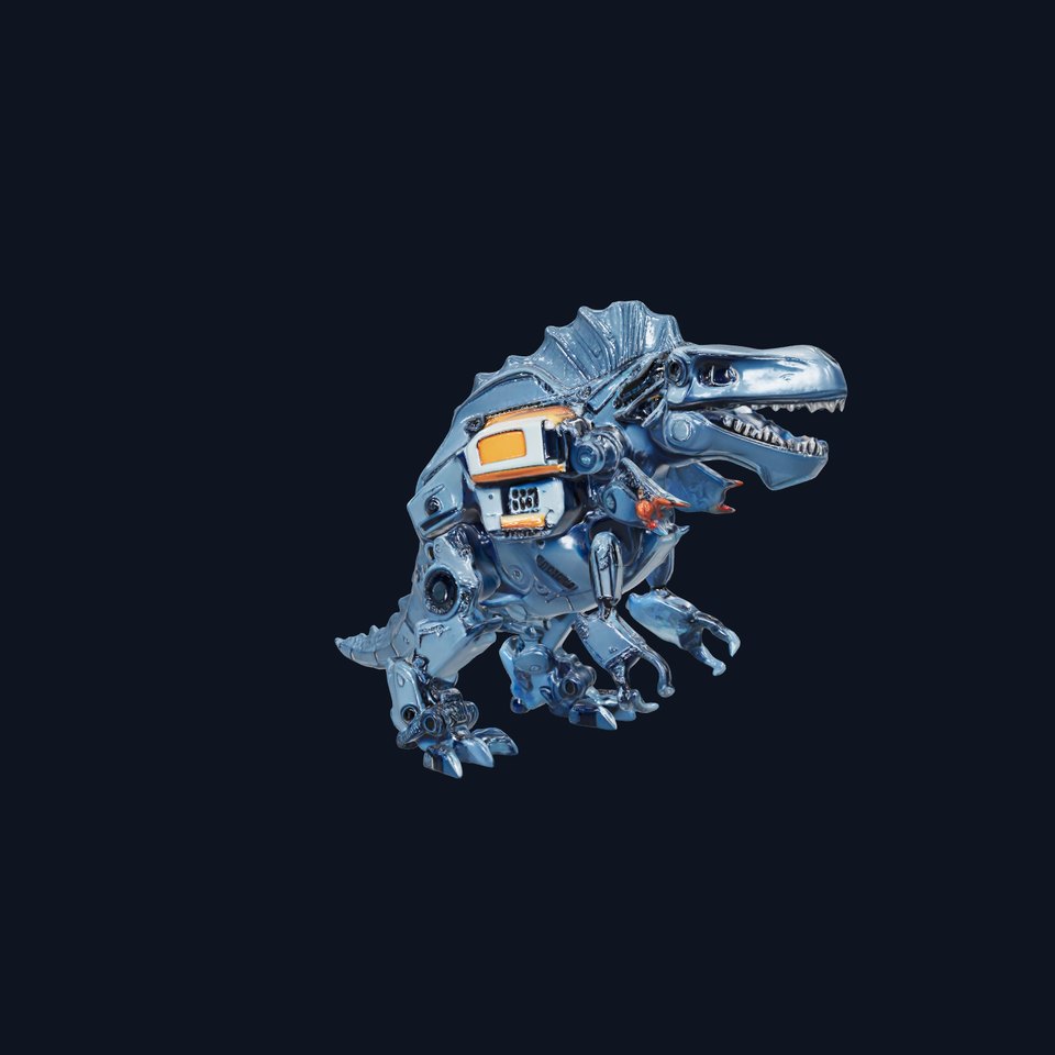 Futuristic Dinosaur Robot Model Pack