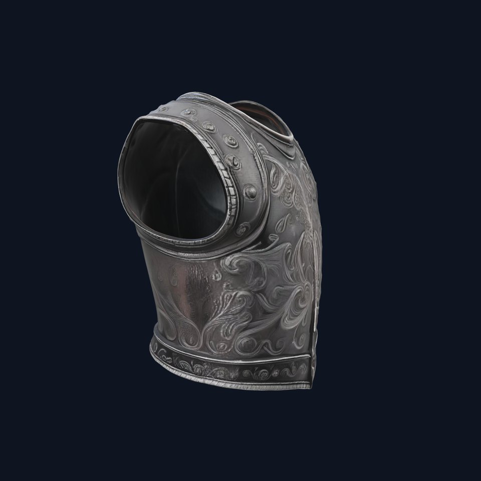 Intricately Engraved Black Armor model pack