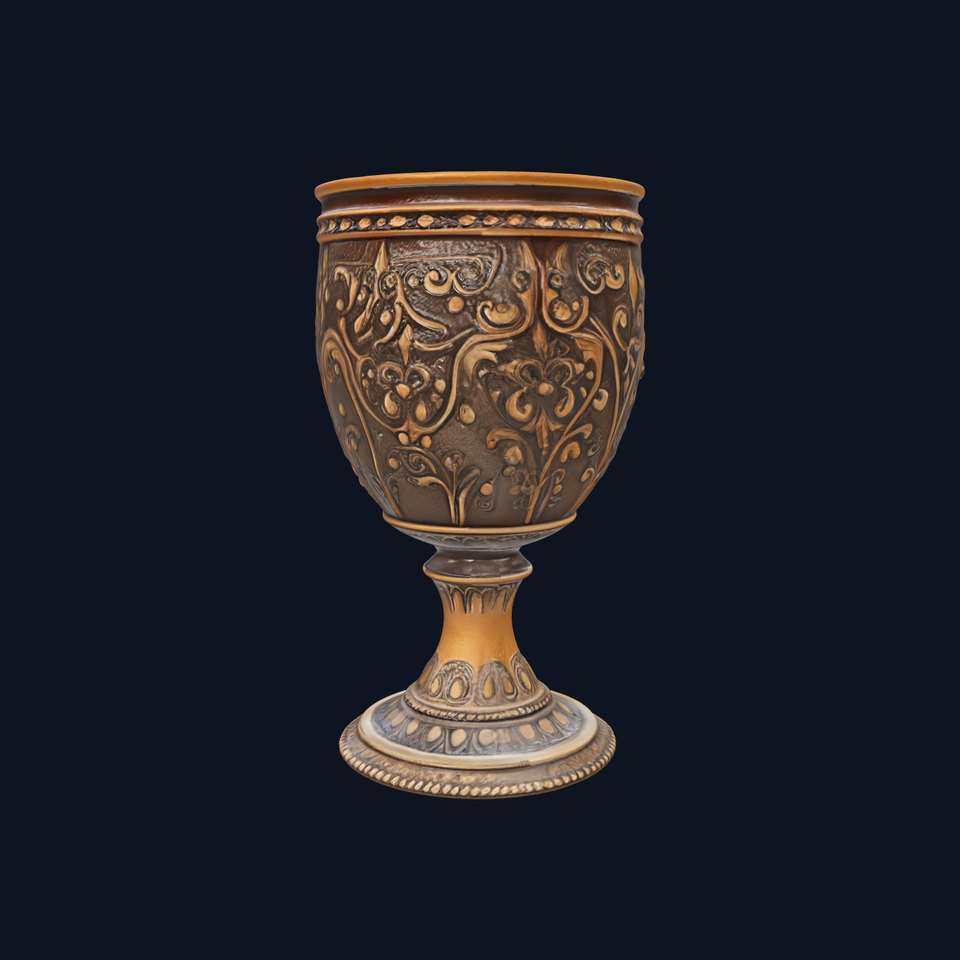 Ornate Goblet Model Pack with Intricate Patterns