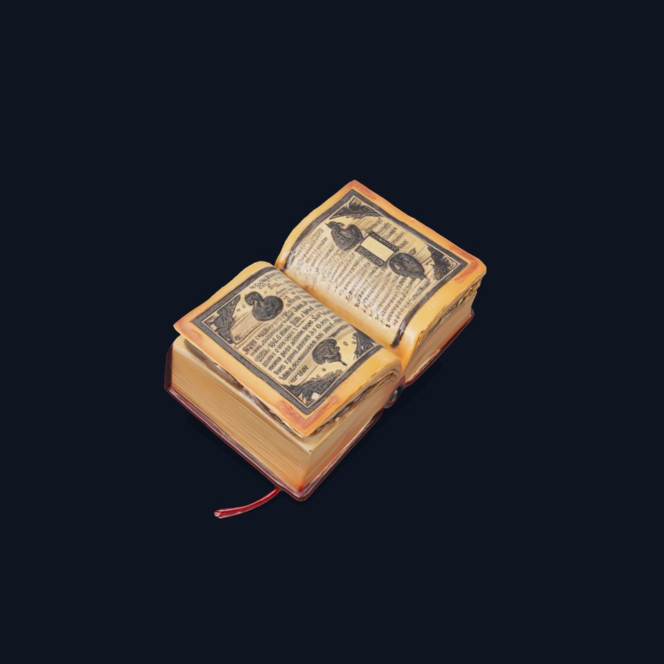 Open Antique Book Model Pack  Realistic and Detailed