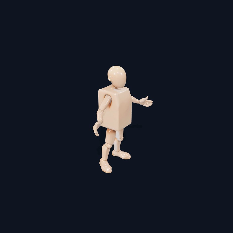 Basic Humanoid Character Rigged and Animated