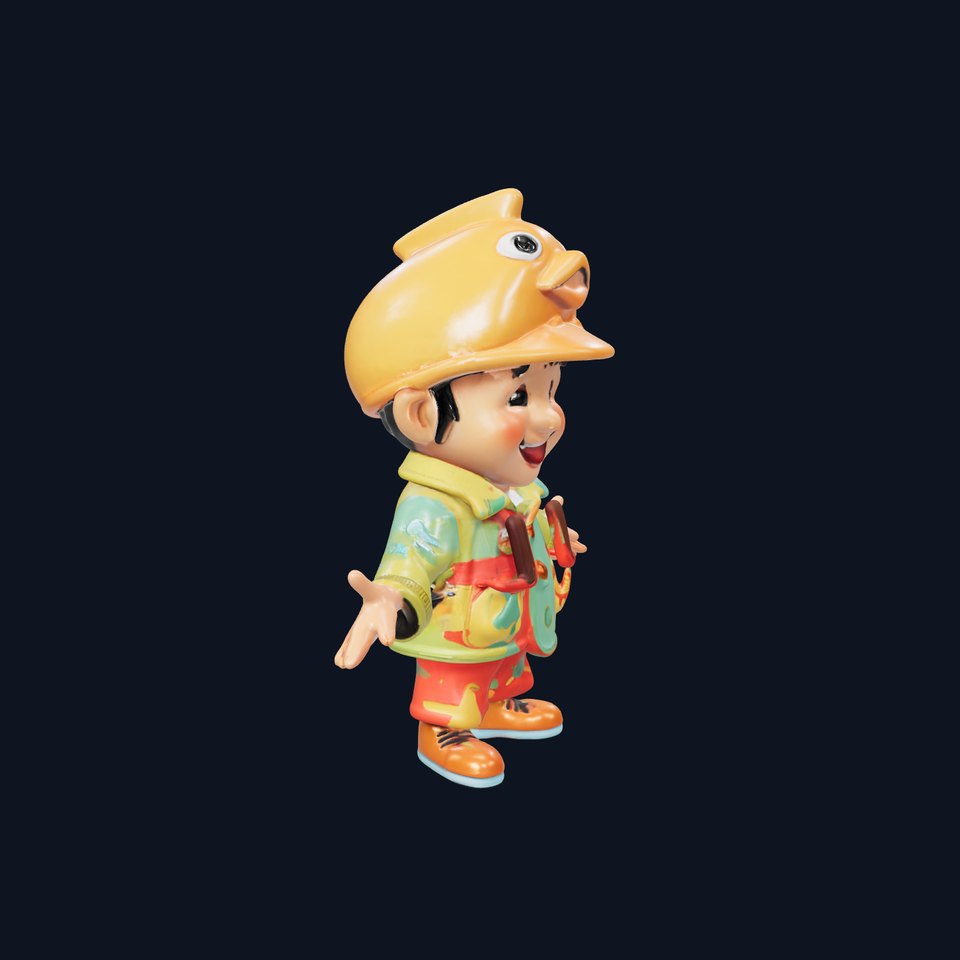 Dino Kid Character Rigged and Animated D Model for Games