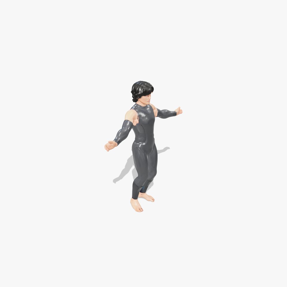 Young Hero D Character Rigged and Animated