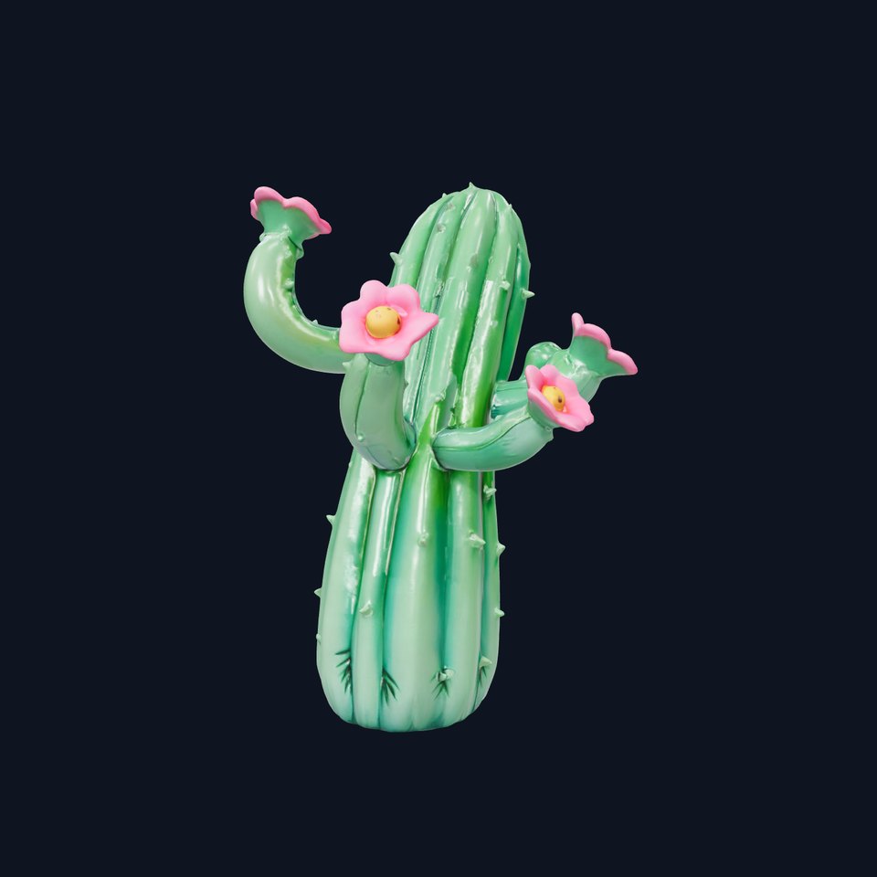 Inflatable Cactus with Flowers Model Pack