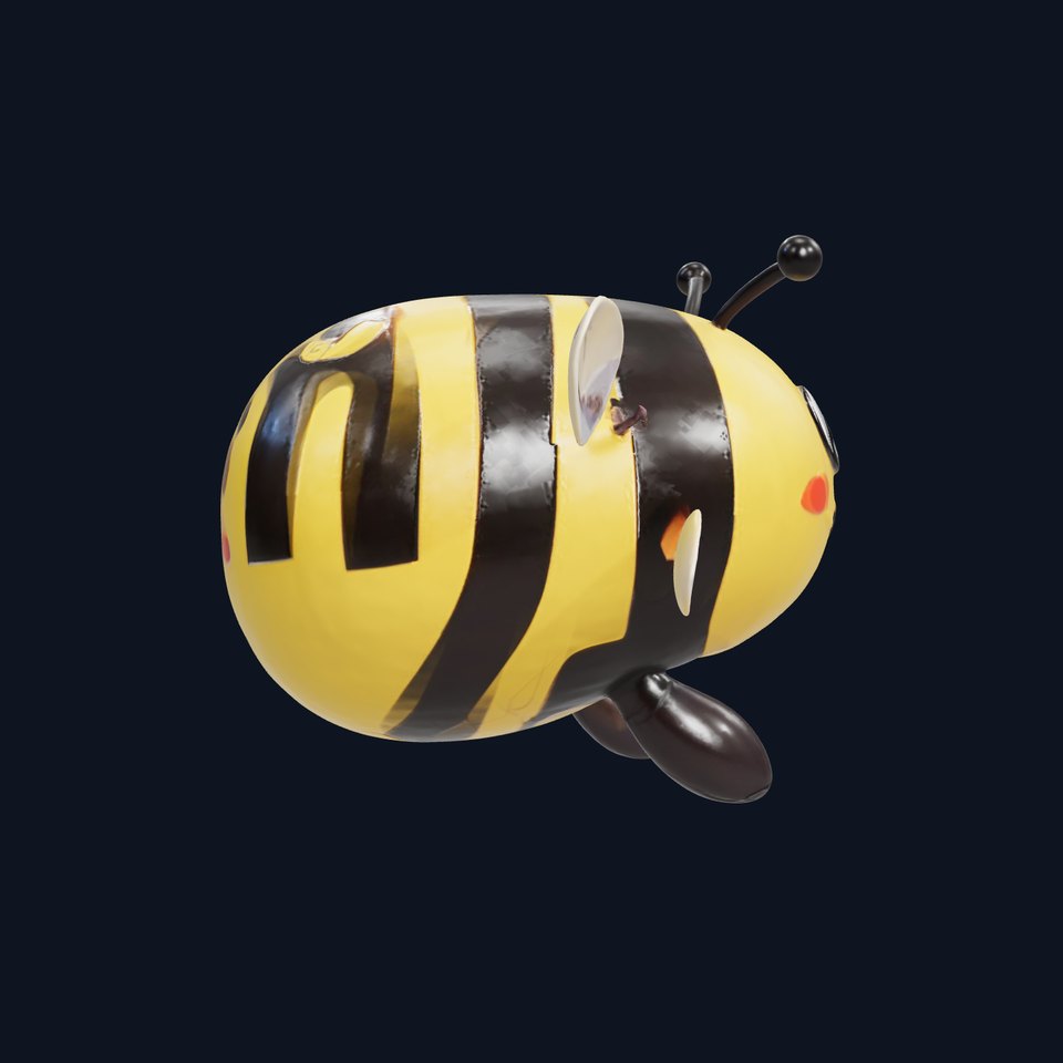 Cartoon Bee Model Pack   LOD Levels Included