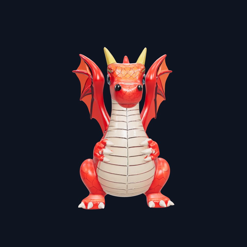Cartoon Red Dragon Model Pack