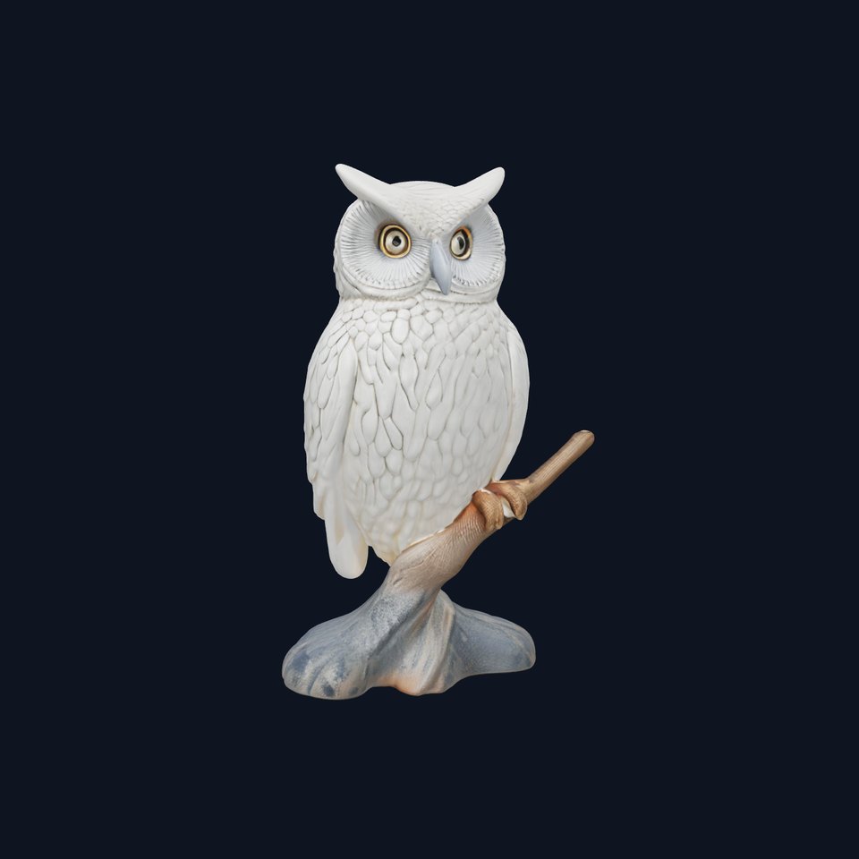 Snowy Owl Sculpture Model Pack
