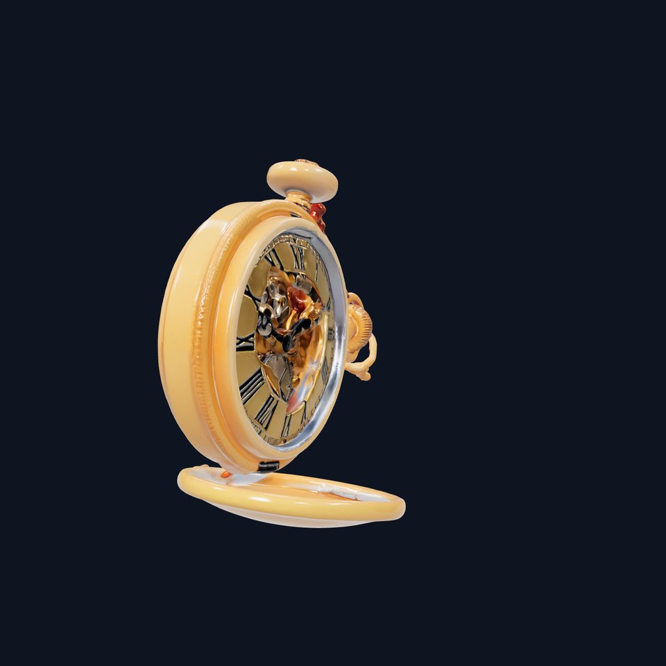 Elegant Vintage Pocket Watch Model Pack with Roman Numerals